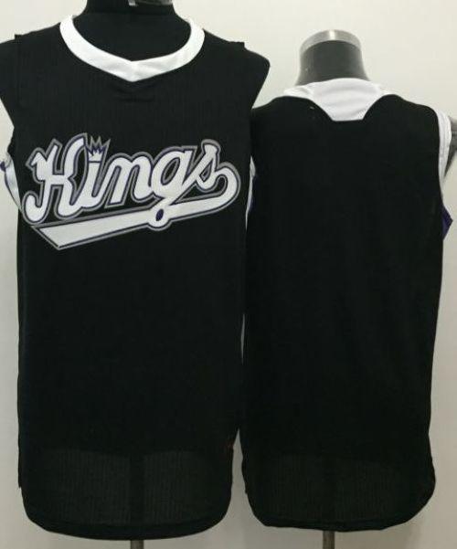 Kings Blank Black Revolution 30 Stitched NBA Jersey