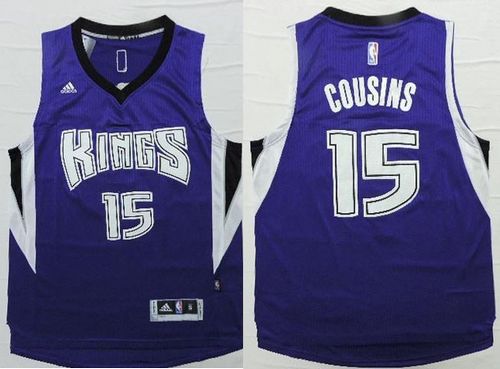 Kings #15 DeMarcus Cousins Purple Revolution 30 Stitched NBA Jersey