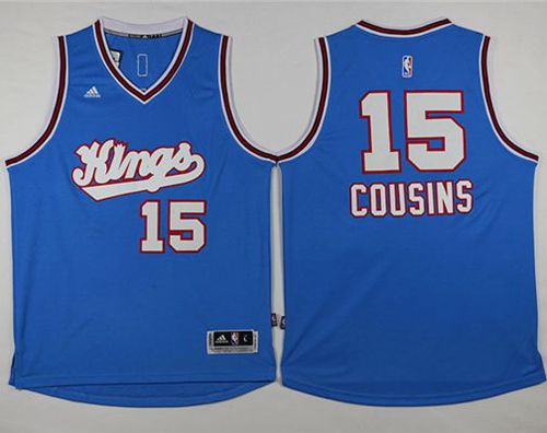 Kings #15 DeMarcus Cousins New Light Blue Stitched NBA Jersey