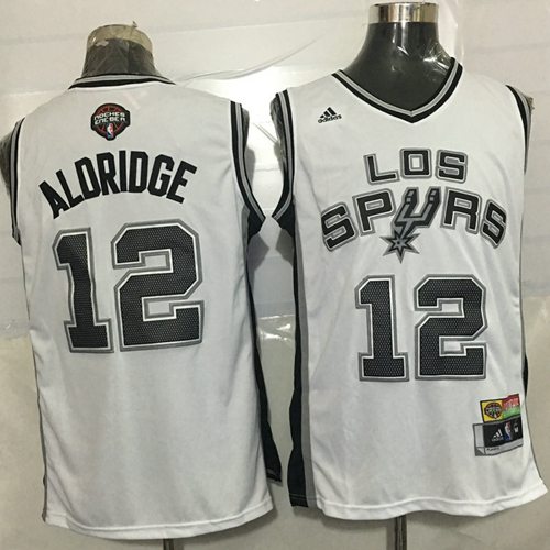 Spurs #12 LaMarcus Aldridge White Latin Nights Stitched NBA Jersey