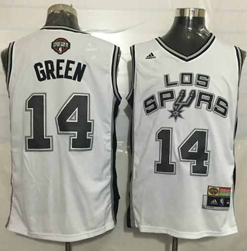 Spurs #14 Danny Green White Latin Nights Stitched NBA Jersey