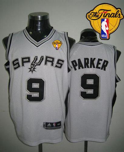 Revolution 30 Spurs #9 Tony Parker White Finals Patch Stitched NBA Jersey
