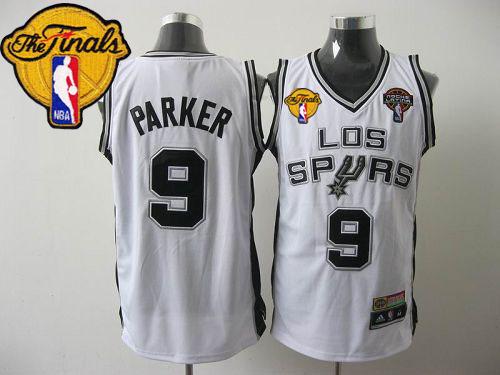 Spurs #9 Tony Parker White Latin Nights Finals Patch Stitched NBA Jersey