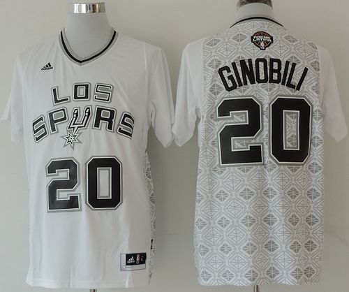 Spurs #20 Manu Ginobili White New Latin Nights Stitched NBA Jersey