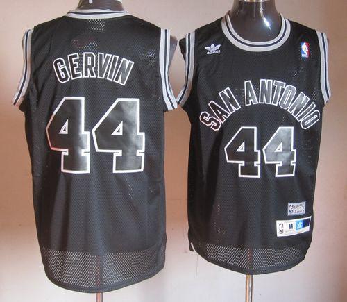 Spurs #44 George Gervin Black Shadow Throwback Stitched NBA Jersey