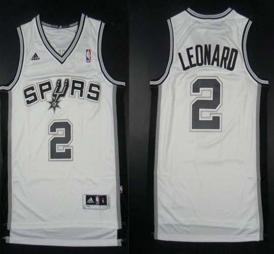 Revolution 30 Spurs #2 Kawhi Leonard White Stitched NBA Jersey