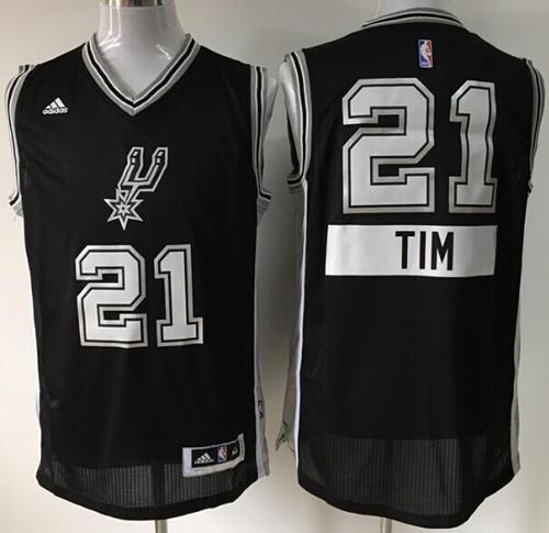 Spurs #21 Tim Duncan Black 2014-15 Christmas Day Stitched NBA Jersey