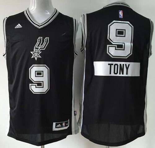 Spurs #9 Tony Parker Black 2014-15 Christmas Day Stitched NBA Jersey