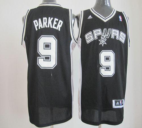 Revolution 30 Spurs #9 Tony Parker Black Stitched NBA Jersey