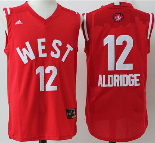 Spurs #12 LaMarcus Aldridge Red 2016 All Star Stitched NBA Jersey