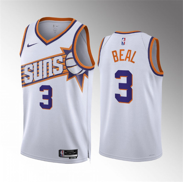 Men's Phoenix Suns #3 Bradley Beal White Association Edition Stitched Basketball Jersey