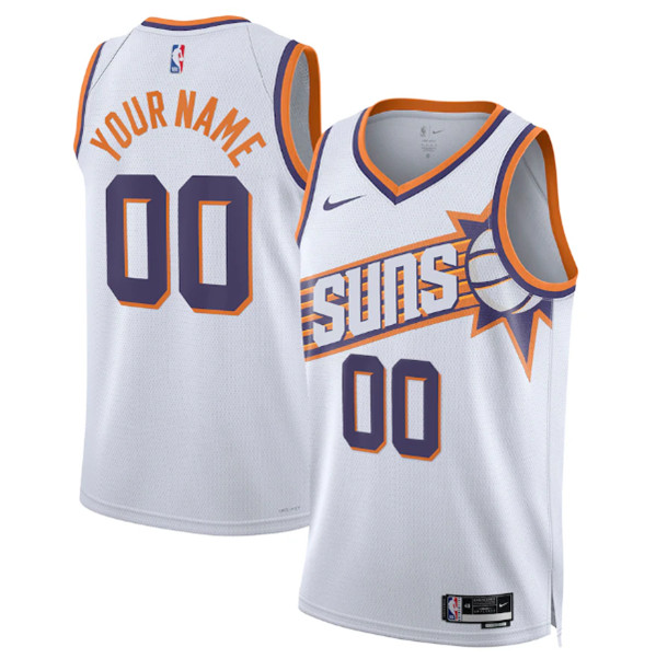 Men's Phoenix Suns Active Player Custom White Association Edition Stitched Basketball Jersey