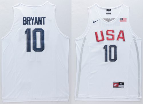 Nike Team USA #10 Kobe Bryant White 2016 Dream Team Stitched NBA Jersey