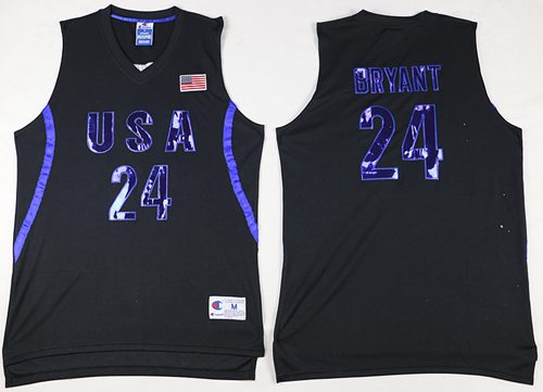 Nike Team USA #24 Kobe Bryant Black 2016 Dream Team Stitched NBA Jersey