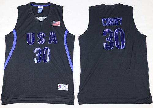 Nike Team USA #30 Stephen Curry Black 2016 Dream Team Stitched NBA Jersey