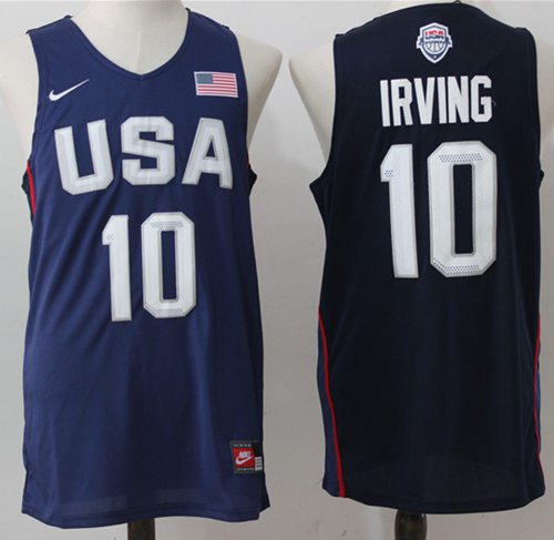 Nike Team USA #10 Kyrie Irving Navy Blue 2016 Dream Team Stitched NBA Jersey
