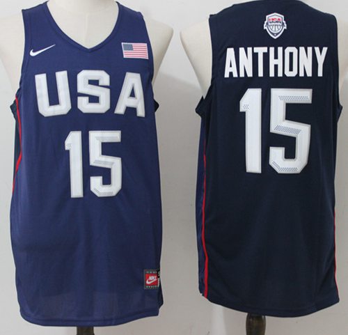 Nike Team USA #15 Carmelo Anthony Navy Blue 2016 Dream Team Stitched NBA Jersey