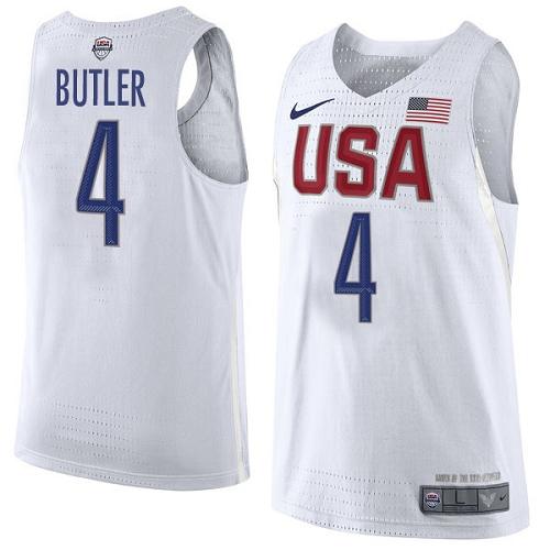 Nike Team USA #4 Jimmy Butler White 2016 Dream Team Game NBA Jersey