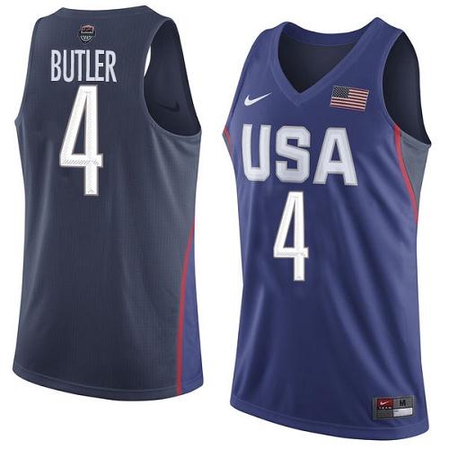 Nike Team USA #4 Jimmy Butler Navy Blue 2016 Dream Team Game NBA Jersey
