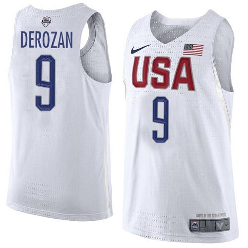 Nike Team USA #9 DeMar DeRozan White 2016 Dream Team Game NBA Jersey