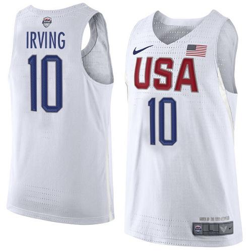 Nike Team USA #10 Kyrie Irving White 2016 Dream Team Game NBA Jersey