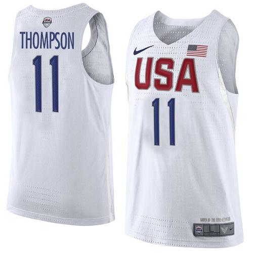 Nike Team USA #11 Klay Thompson White 2016 Dream Team Game NBA Jersey