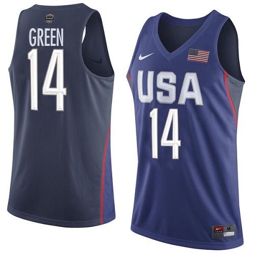 Nike Team USA #14 Draymond Green Navy Blue 2016 Dream Team Game NBA Jersey