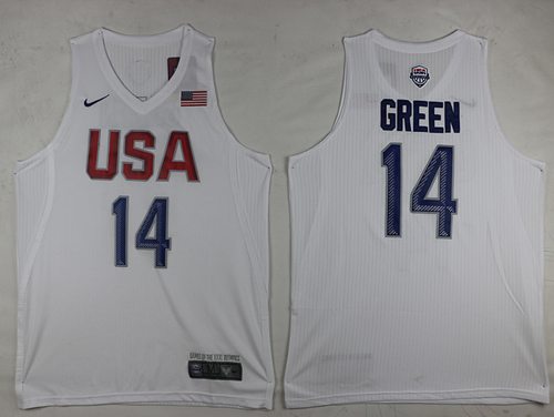 Nike Team USA #14 Draymond Green White 2016 Dream Team Stitched NBA Jersey