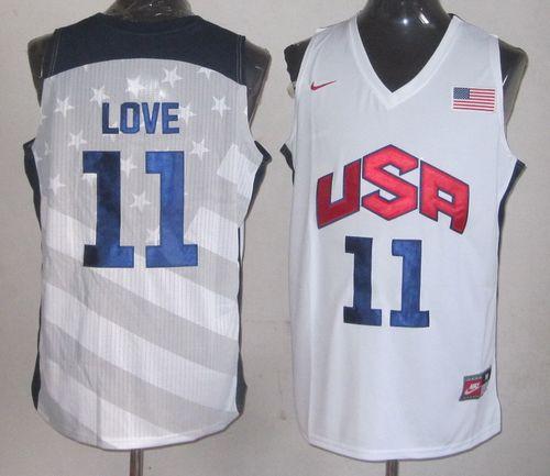 Nike Team USA #11 Kevin Love White 2012 Olympics Stitched NBA Jersey