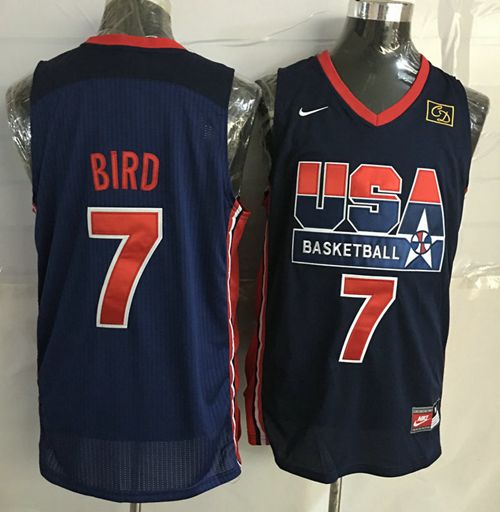 Team USA #7 Larry Bird Dark Blue 2012 USA Basketball Retro Stitched NBA Jersey
