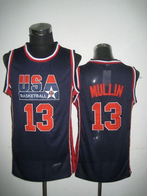 Team USA #13 Chris Mullin Dark Blue 2012 USA Basketball Retro Stitched NBA Jersey