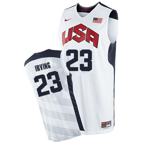 Team USA #23 Kyrie Irving White 2012 Olympics Stitched NBA Jersey