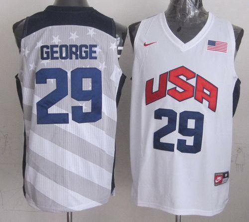 Nike 2012 Olympics Team USA #29 Paul George White Stitched NBA Jersey