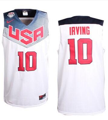 Nike 2014 Team USA #10 Kyrie Irving White Stitched NBA Jersey