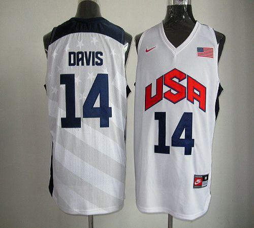 Nike 2012 Olympics Team USA #14 Anthony Davis White Stitched NBA Jersey
