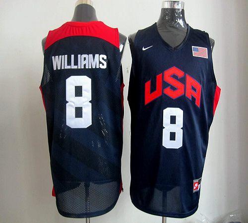 Nike 2012 Olympics Team USA #8 Deron Williams Dark Blue Stitched NBA Jersey