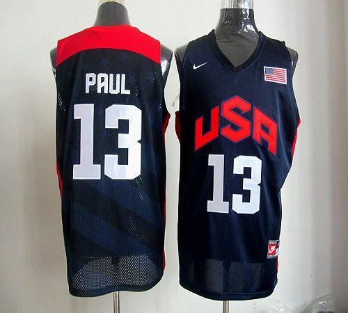 Nike 2012 Olympics Team USA #13 Chris Paul Dark Blue Stitched NBA Jersey