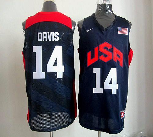 Nike 2012 Olympics Team USA #14 Anthony Davis Dark Blue Stitched NBA Jersey