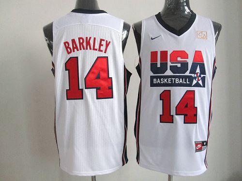 Nike Team USA #14 Charles Barkley White 2012 USA Basketball Retro Stitched NBA Jersey