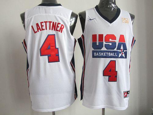 Nike Team USA #4 Christian Laettner White 2012 USA Basketball Retro Stitched NBA Jersey
