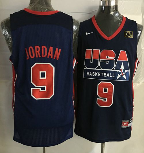 Nike Team USA #9 Michael Jordan Dark Blue 2012 USA Basketball Retro Stitched NBA Jersey