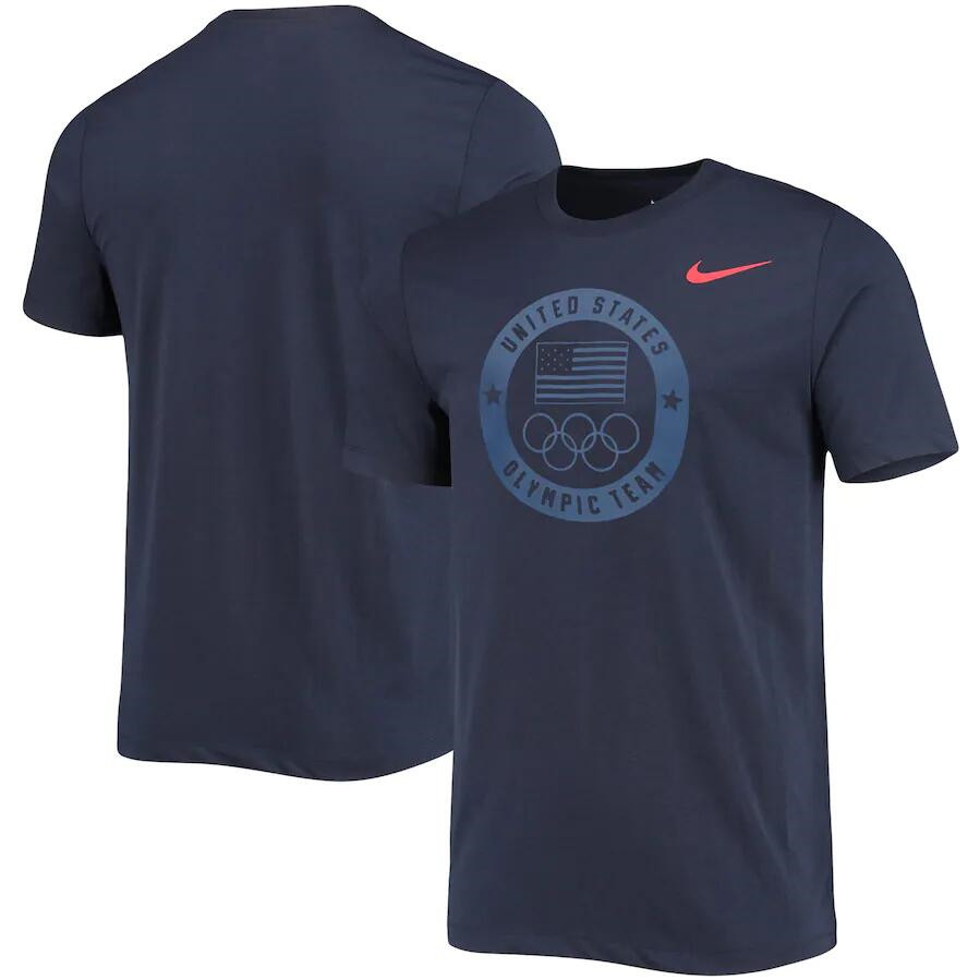 Men's Team USA Navy Stealth Performance Tri-Blend T-Shirt(Run Small)