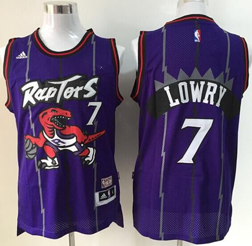 Raptors #7 Kyle Lowry Purple Hardwood Classics Stitched NBA Jersey