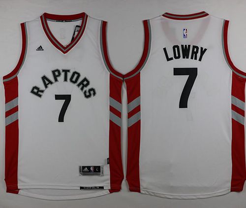 Raptors #7 Kyle Lowry White Stitched NBA Jersey