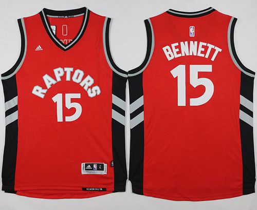 Raptors #15 Anthony Bennett Red Stitched NBA Jersey