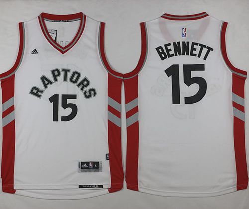 Raptors #15 Anthony Bennett White Stitched NBA Jersey