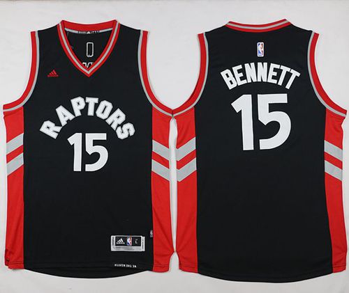 Raptors #15 Anthony Bennett Black Stitched NBA Jersey