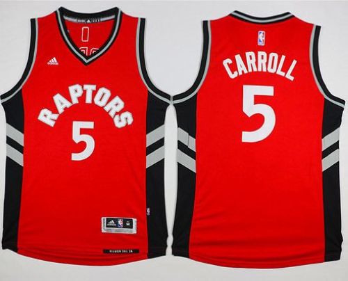 Raptors #5 DeMarre Carroll Red Stitched NBA Jersey