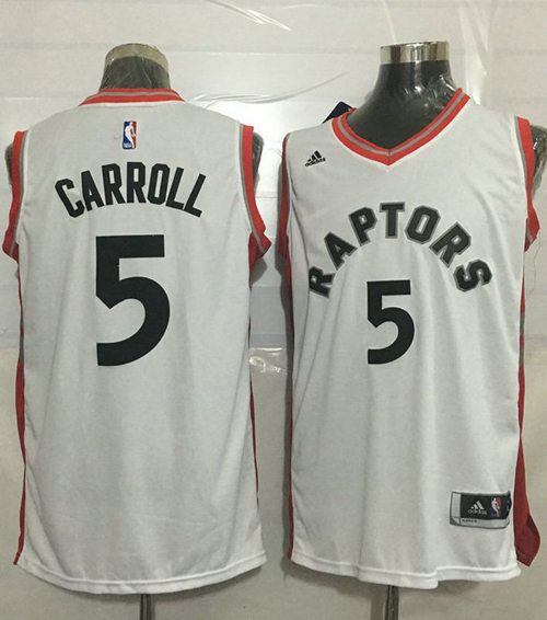 Raptors #5 DeMarre Carroll White Stitched NBA Jersey