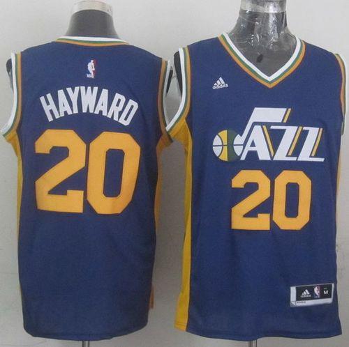 Revolution 30 Jazz #20 Gordon Hayward Navy Blue Stitched NBA Jersey